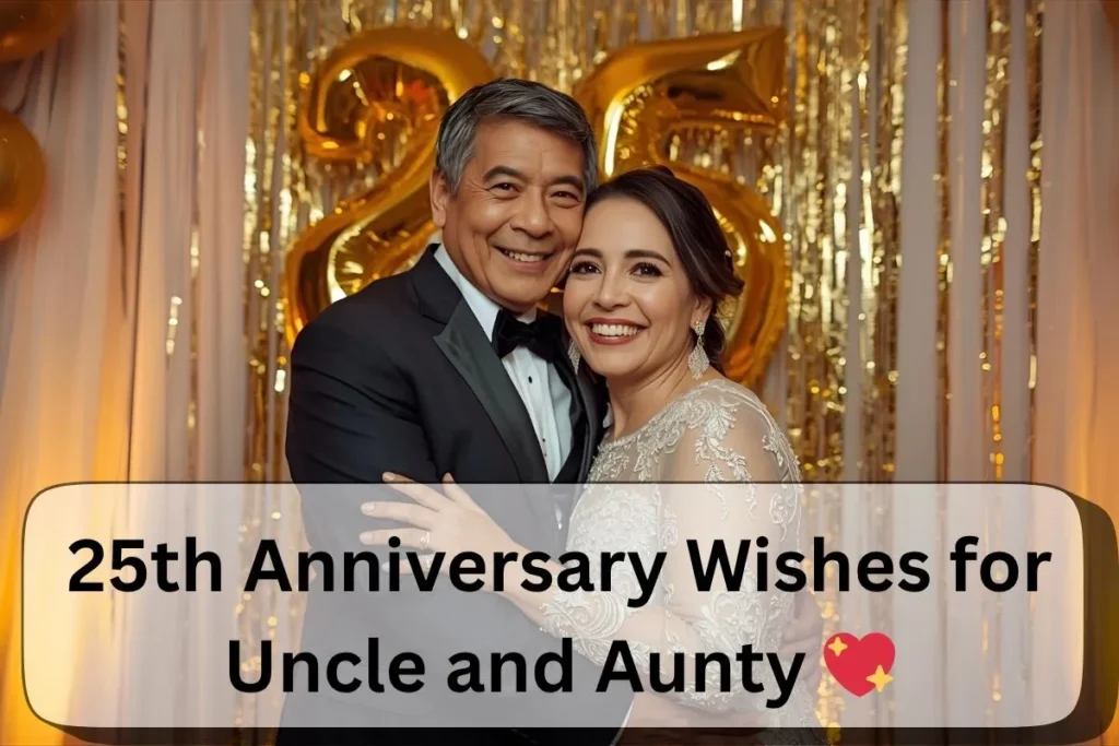 Twenty fifth anniversary wishes for uncle and aunty
