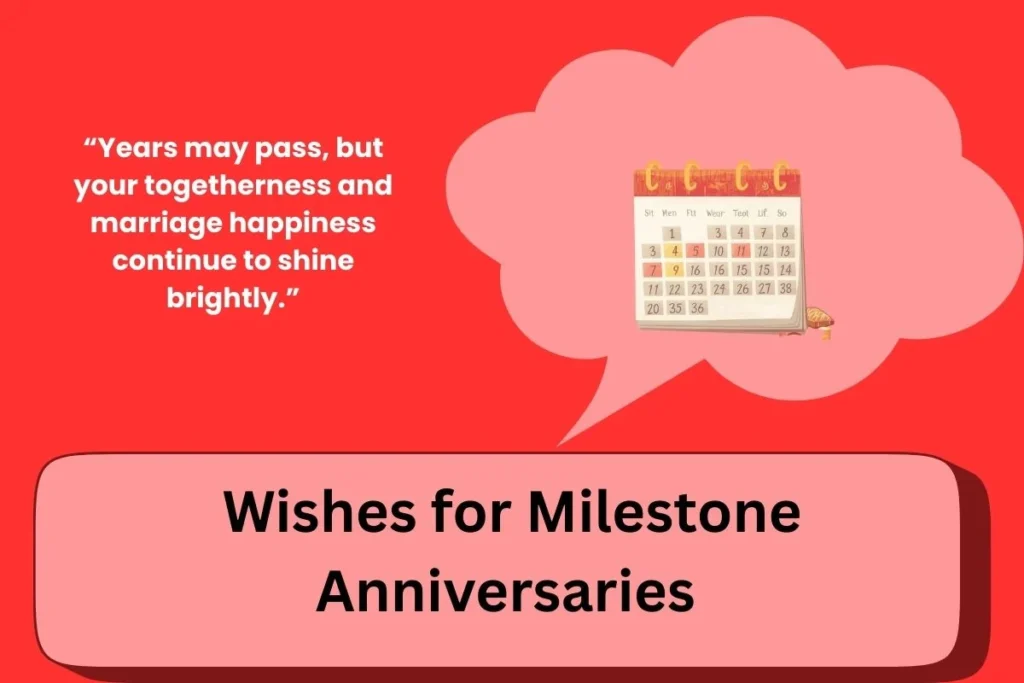 Wishes Milestone Anniversaries