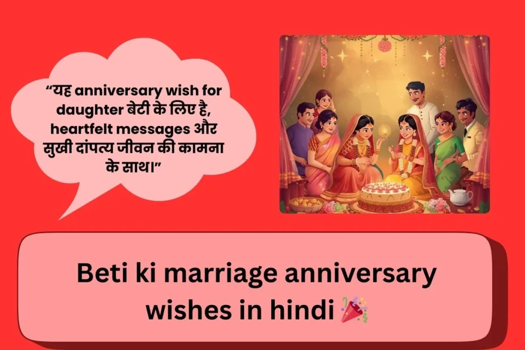 Beti Ki Marriage Anniversary Wishes In Hindi