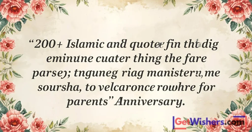 Islamic anniversary wishes parents