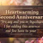 Second anniversary wishes