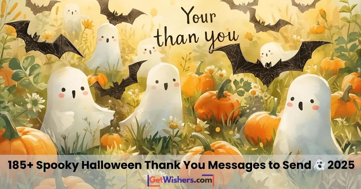 185+ Spooky Halloween Thank You Messages to Send 👻 2025 - getwishers.com