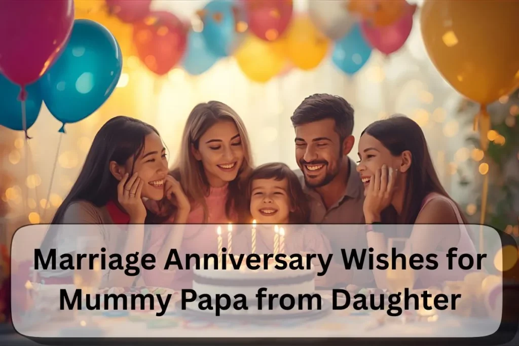 Marriage Anniversary Wishes for Mummy Papa from Daughter