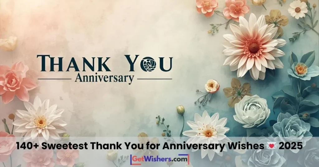 Thankyou anniversary wishes