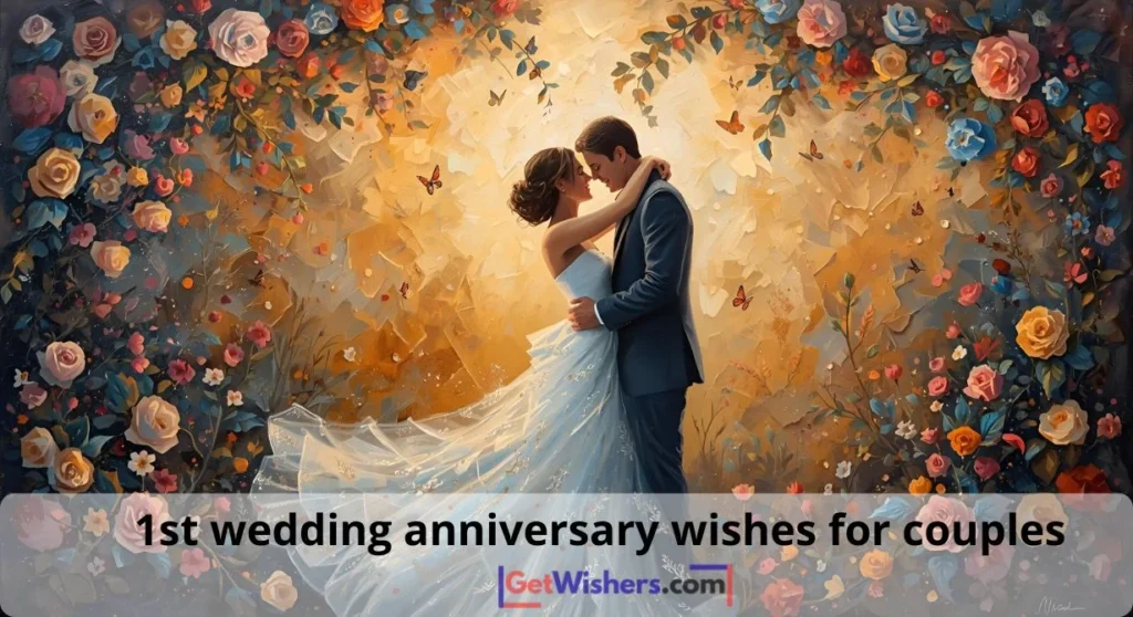 1st Wedding Anniversary Wishes Couples