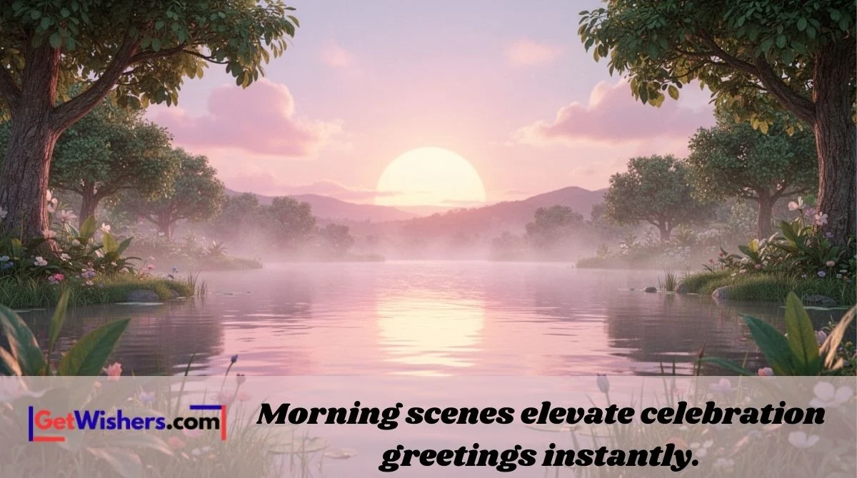 Morning Scenes Elevate Celebration Greetings Instantly