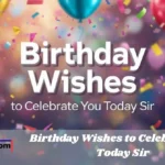 Birthday Wishes To Celebrate You Today Sir
