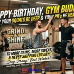 Birthday Wishes For Gym Buddy
